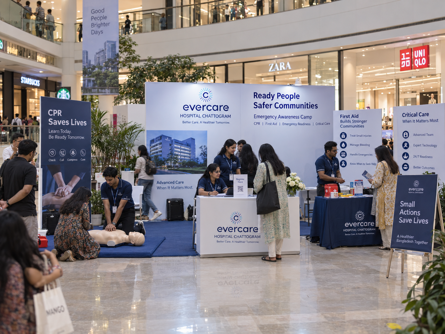 Evercare emergency awareness camp concept